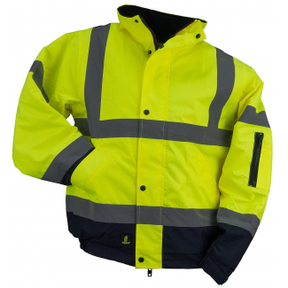 KURTKA OSTRZEGAWCZA HSV KRÓTKA BOMBER ZIMOWA Z NADRUKIEM