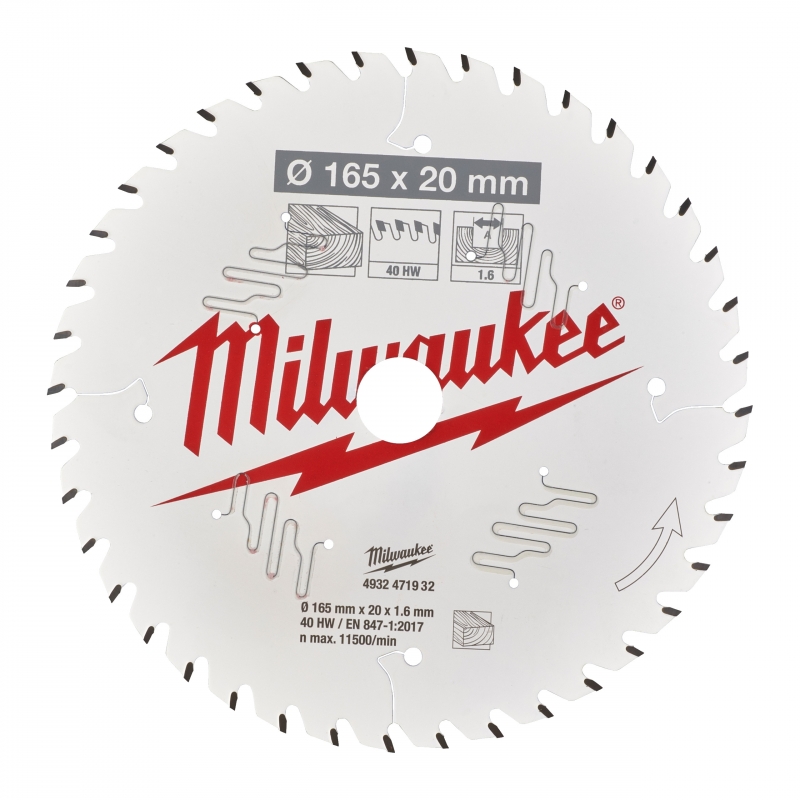 TARCZA PILARSKA 165x20x1.6 MILWAUKEE 4932471932 TARCZA PILARSKA 165x20x1.6 MILWAUKEE 4932471932