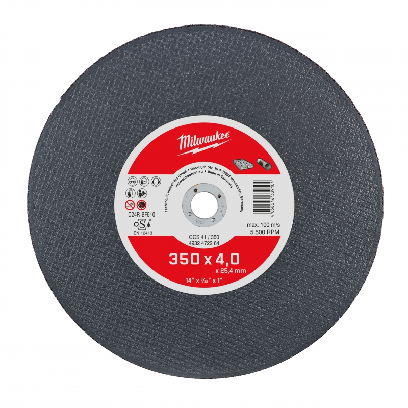 TARCZA TNĄCA DO KAMIENIA 350X25,4 CCS41 MILWAUKEE 4932472264 TARCZA TNĄCA DO KAMIENIA 350X25,4 CCS41 MILWAUKEE 4932472264