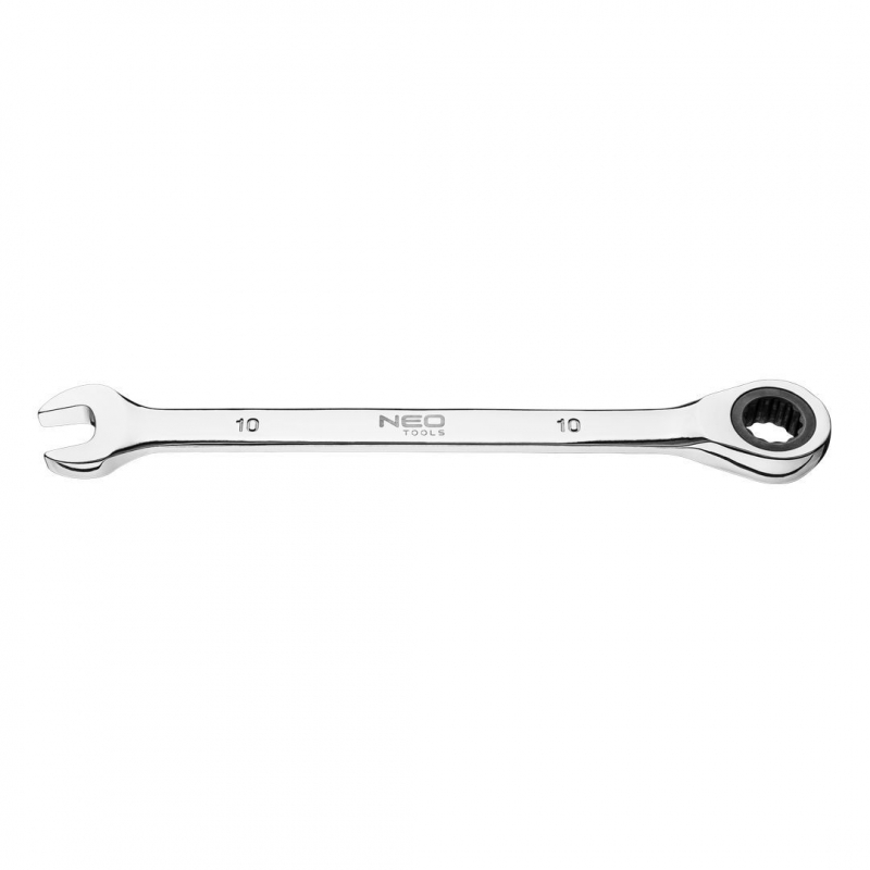 KLUCZ PŁASKO-OCZKOWY Z GRZECHOTKĄ 10MM NEO 09-064 KLUCZ PŁASKO-OCZKOWY Z GRZECHOTKĄ 10MM NEO 09-064