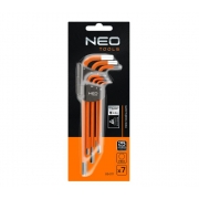 KLUCZE SZEŚCIOKĄTNE 1,5-6MM ZESTAW 7SZT  NEO 09-517