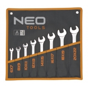 KLUCZE PŁASKIE DWUSTRONNE 6-22MM ZESTAW  8SZT NEO 09-851