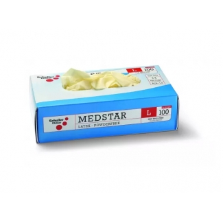 MEDSTAR LATEX PF RĘKAWICE  rozm L NIETALKOWE 100szt SCHULLER 49053