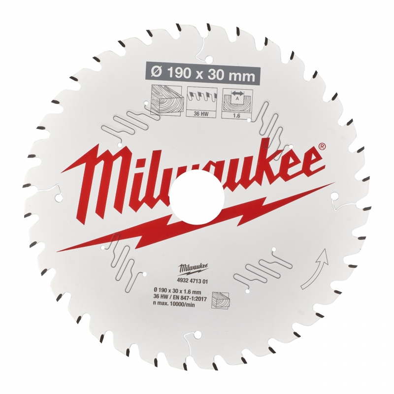 TARCZA PILARSKA 190x30x1.6x36 ATB MILWAUKEE 4932471301 TARCZA PILARSKA 190x30x1.6x36 ATB MILWAUKEE 4932471301