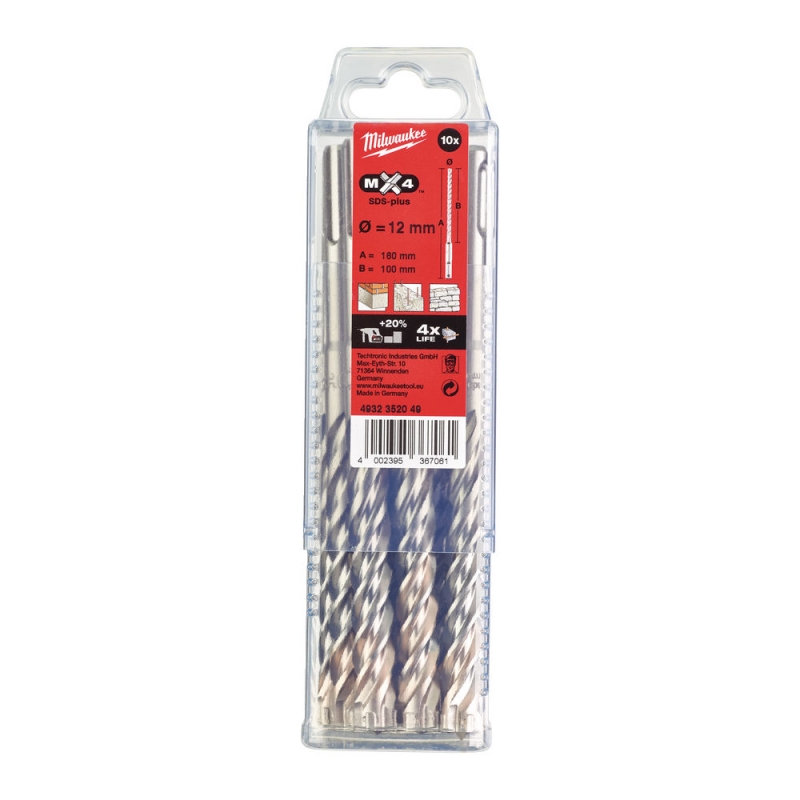 WIERTŁO SDS PLUS 12/100/160 MM MILWAUKEE 4932352049 WIERTŁO SDS PLUS 12/100/160 MM MILWAUKEE 4932352049
