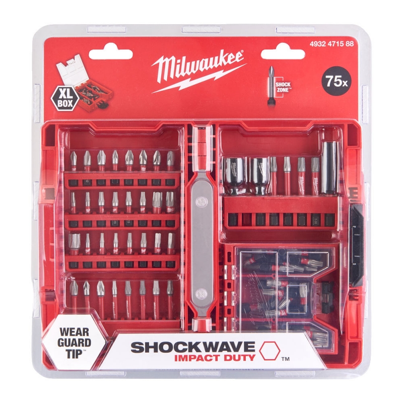 ZESTAW BITÓW UDAROWYCH 75szt MILWAUKEE 4932471588 ZESTAW BITÓW UDAROWYCH 75szt MILWAUKEE 4932471588