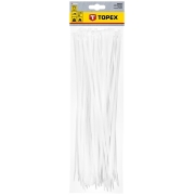 Opaski zaciskowe 4.8 x 370 mm, TOPEX 75 szt., białe 44E981