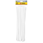 Opaski zaciskowe 7.6 x 500 mm, TOPEX 75 szt., białe 44E984