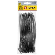 Opaski zaciskowe 2.5 x 200 mm, TOPEX , 100 szt., czarne 44E972