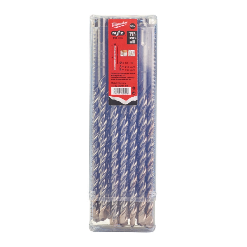 WIERTŁO SDS PLUS 10/150/210MM MILWAUKEE 4932399184 WIERTŁO SDS PLUS 10/150/210MM MILWAUKEE 4932399184
