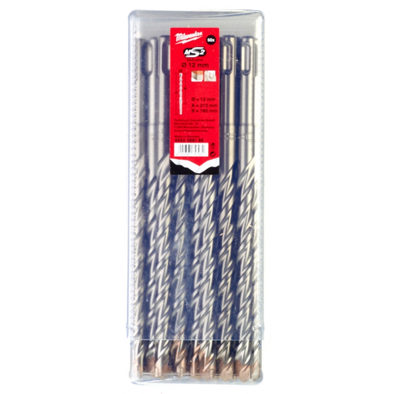 WIERTŁO SDS PLUS 12/160/210MM MILWAUKEE 4932399186 WIERTŁO SDS PLUS 12/160/210MM MILWAUKEE 4932399186