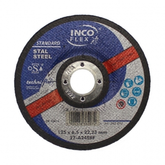 TARCZA DO SZLIFOWANIA 27-125X6,5X22,23 A24SBF STANDARD METAL INCOFLEX
