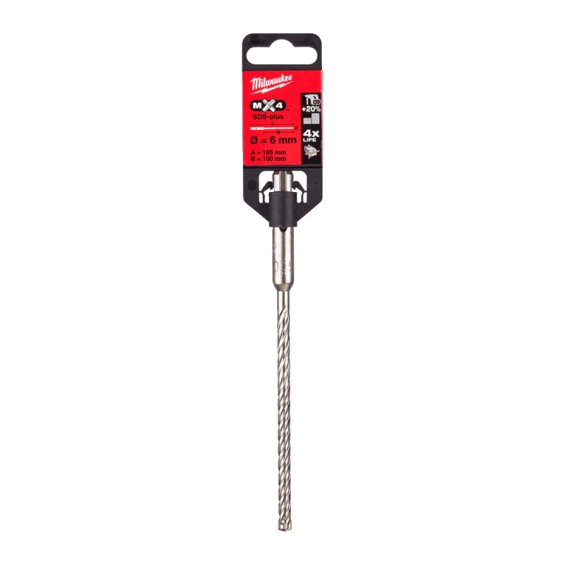 WIERTŁO UDAROWE SDS PLUS 6X150/210MM MILWAUKEE 4932373136 WIERTŁO UDAROWE SDS PLUS 6X150/210MM MILWAUKEE 4932373136