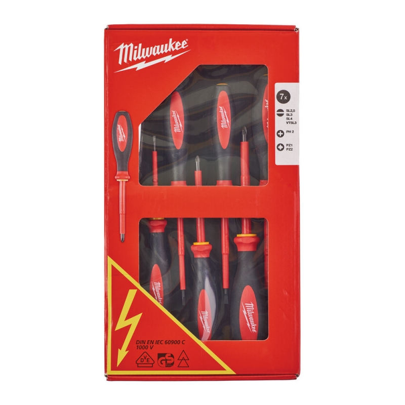 ZESTAW WKRĘTAÓW IZOLOWANYCH 7SZT MILWAUKEE 4932464067 ZESTAW WKRĘTAÓW IZOLOWANYCH 7SZT MILWAUKEE 4932464067