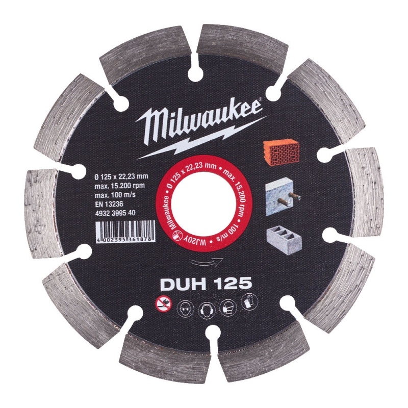 TARCZA DIAMENTOWA DUH 125X22,2MM MILWAUKEE 4932399540 TARCZA DIAMENTOWA DUH 125X22,2MM MILWAUKEE 4932399540