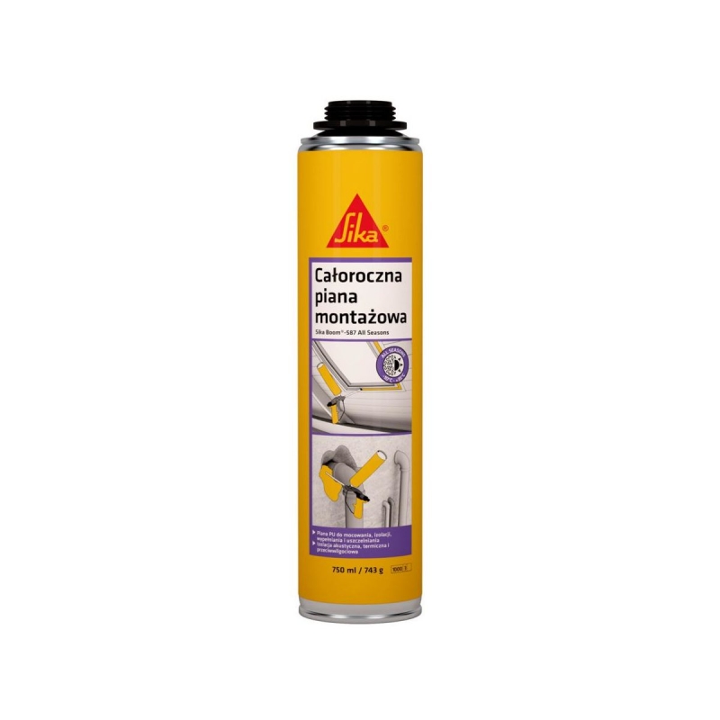 CAŁOROCZNA PIANKA MONTAŻOWA BOOM-587 750ML SIKA CAŁOROCZNA PIANKA MONTAŻOWA BOOM-587 750ML SIKA