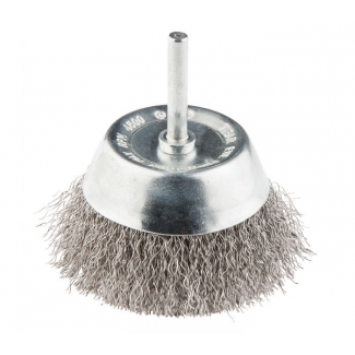 SZCZOTKA DRUCIANA DOCZOŁOWA Z TRZPIENIEM 50MM INOX GRAPHITE 57H599