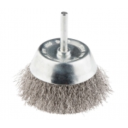 SZCZOTKA DRUCIANA DOCZOŁOWA Z TRZPIENIEM 50MM INOX GRAPHITE 57H599