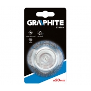 SZCZOTKA DRUCIANA DOCZOŁOWA Z TRZPIENIEM 50MM INOX GRAPHITE 57H599