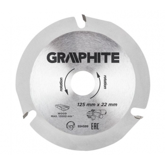 TARCZA DO CIĘCIA DREWNA 125X22,2X2,8MM GRAPHITE 55H599