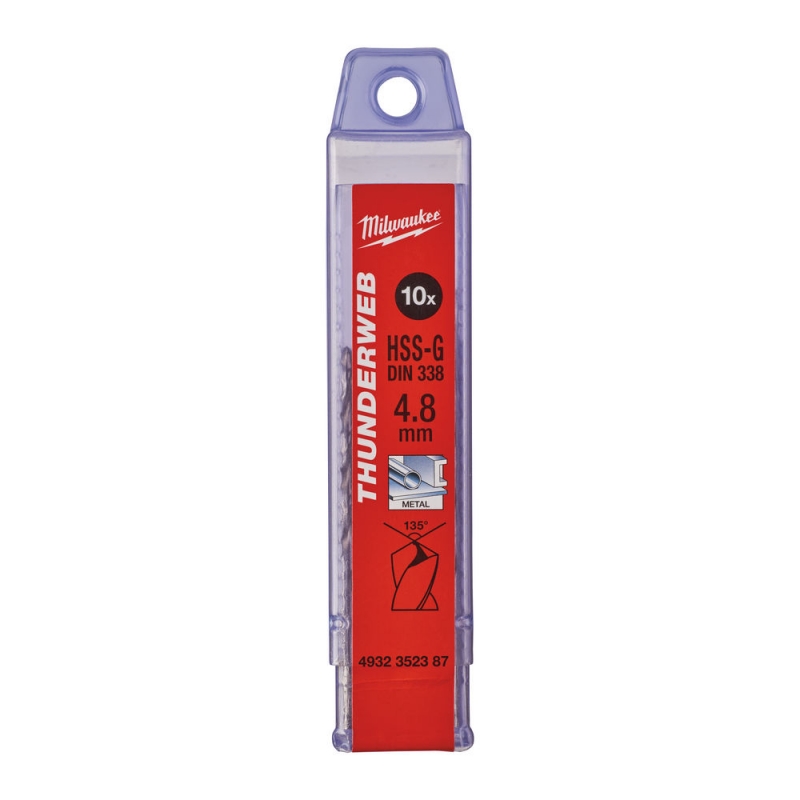 WIERTŁO HSS-G Thunderweb 4,8mm MILWAUKEE 4932352387 WIERTŁO HSS-G Thunderweb 4,8mm MILWAUKEE 4932352387