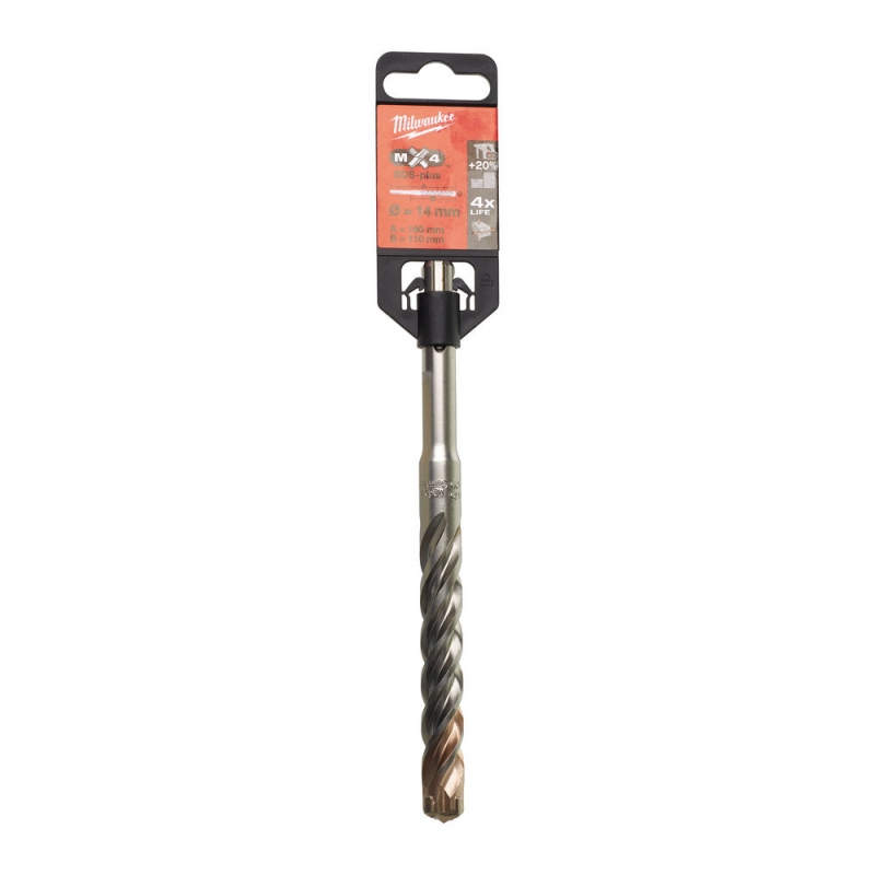 WIERTŁO SDS PLUS 14/100/160MM MILWAUKEE 4932352036 WIERTŁO SDS PLUS 14/100/160MM MILWAUKEE 4932352036
