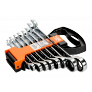 ZESTAW KLUCZY PŁASKO-OCZKOWYCH  Z GRZECHOTKĄ 8-19 MM BAHCO 1RM/SH8