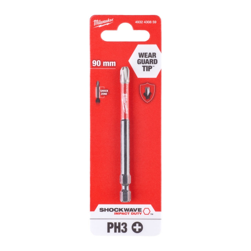 BIT SHW PH3 90MM MILWAUKEE 4932430859 BIT SHW PH3 90MM MILWAUKEE 4932430859