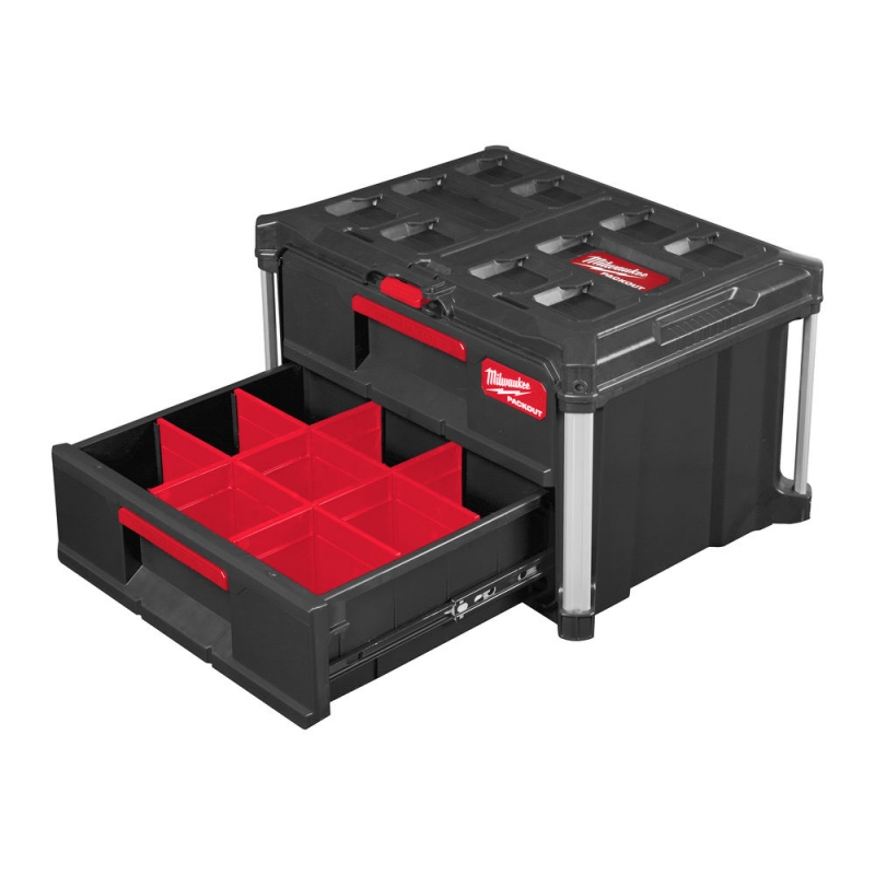 SKRZYNIA PACKOUT Z 2 SZUFLADAMI MILWAUKEE 4932472129 SKRZYNIA PACKOUT Z 2 SZUFLADAMI MILWAUKEE 4932472129