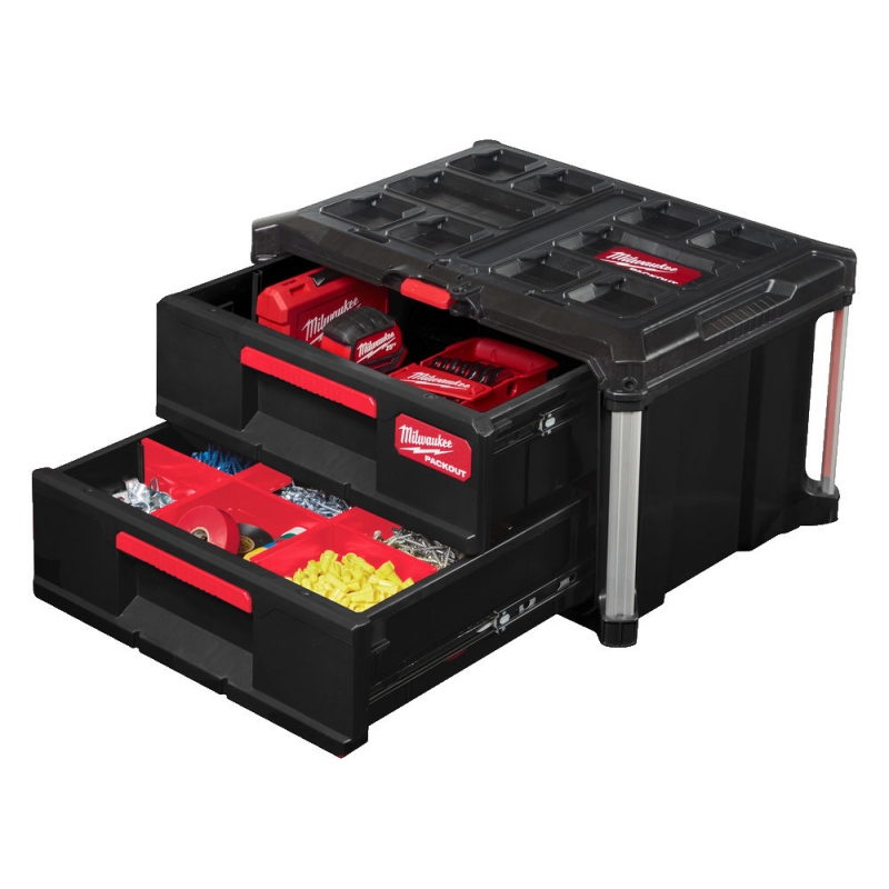 SKRZYNIA PACKOUT Z 2 SZUFLADAMI MILWAUKEE 4932472129 SKRZYNIA PACKOUT Z 2 SZUFLADAMI MILWAUKEE 4932472129