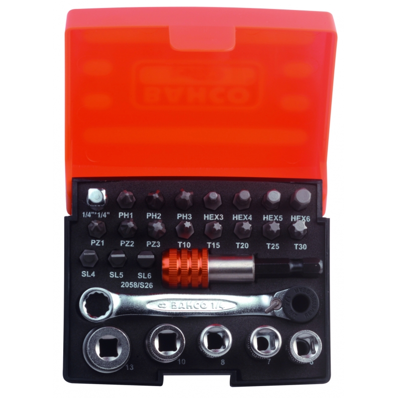 ZESTAW BITOW I NASADEK BAHCO 2058/S26 ZESTAW BITOW I NASADEK BAHCO 2058/S26