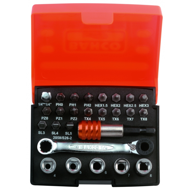 ZESTAW BITOW I NASADEK BAHCO 2058/S26 ZESTAW BITOW I NASADEK BAHCO 2058/S26