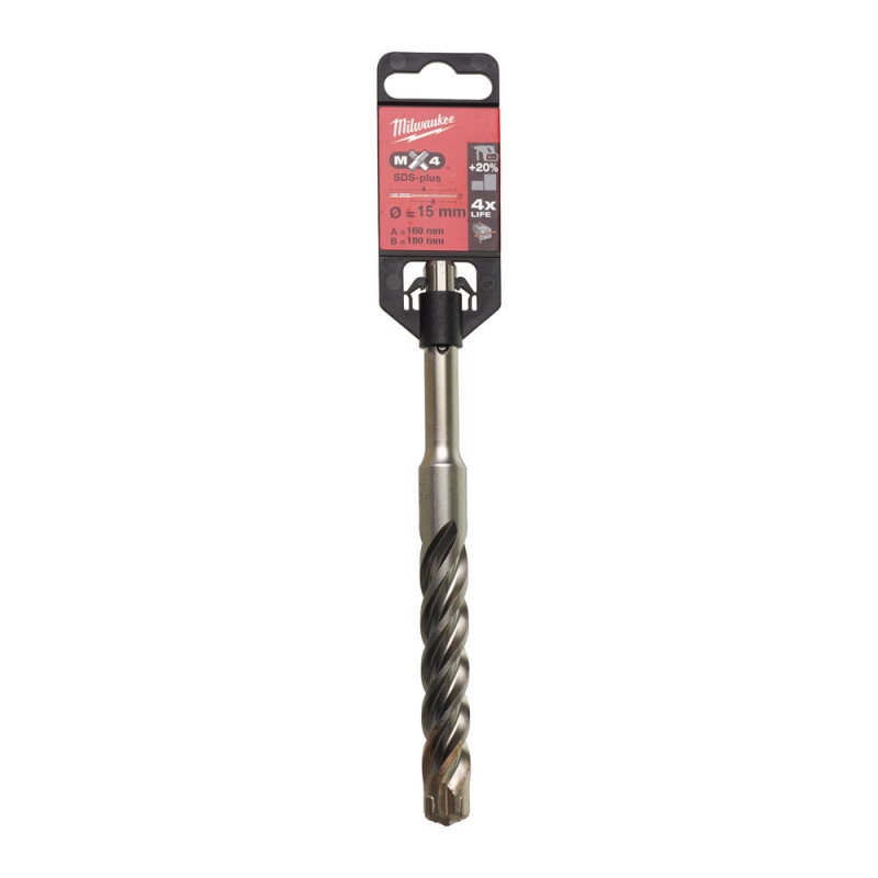WIERTŁO SDS PLUS 15/100/160MM MILWAUKEE 4932430725 WIERTŁO SDS PLUS 15/100/160MM MILWAUKEE 4932430725